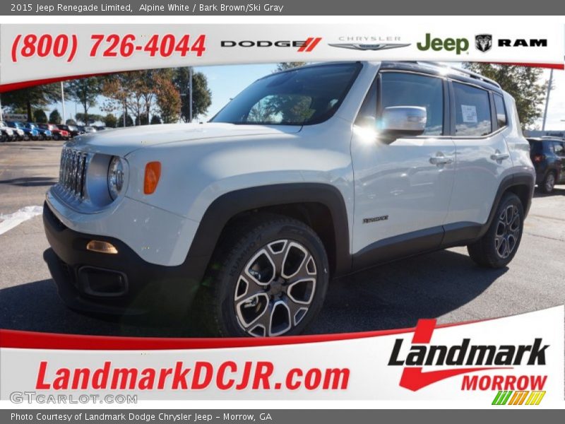Alpine White / Bark Brown/Ski Gray 2015 Jeep Renegade Limited