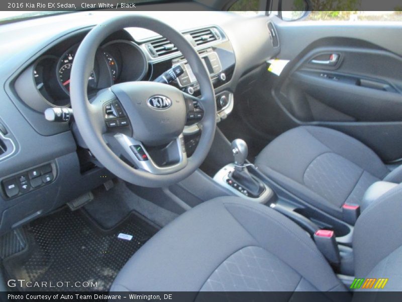 Clear White / Black 2016 Kia Rio EX Sedan