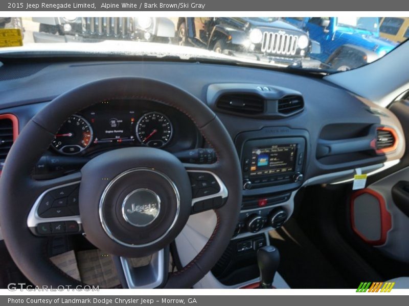 Alpine White / Bark Brown/Ski Gray 2015 Jeep Renegade Limited