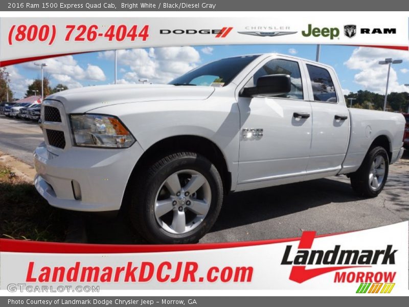 Bright White / Black/Diesel Gray 2016 Ram 1500 Express Quad Cab