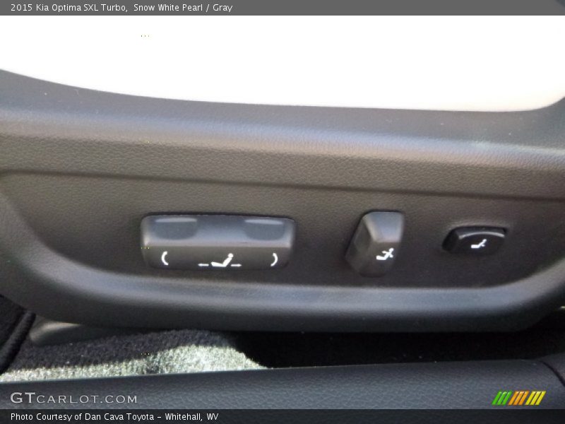 Snow White Pearl / Gray 2015 Kia Optima SXL Turbo