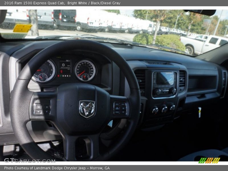 Bright White / Black/Diesel Gray 2016 Ram 1500 Express Quad Cab
