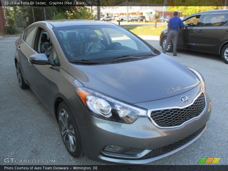 Graphite Steel / Black 2016 Kia Forte EX Sedan