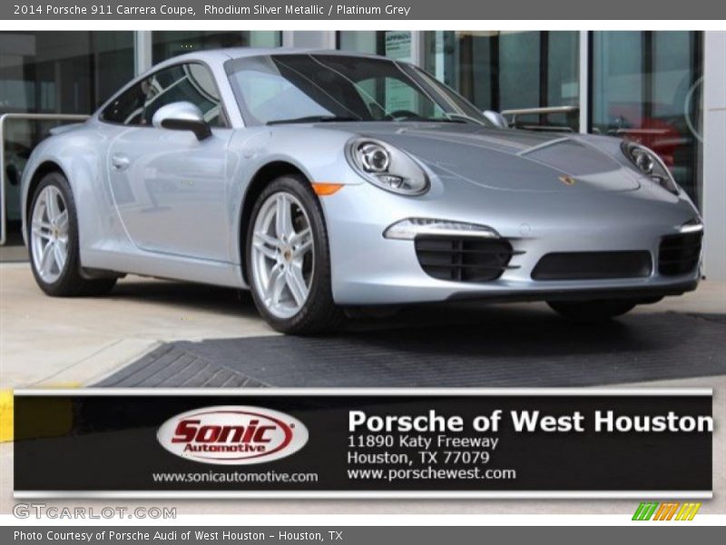 Rhodium Silver Metallic / Platinum Grey 2014 Porsche 911 Carrera Coupe