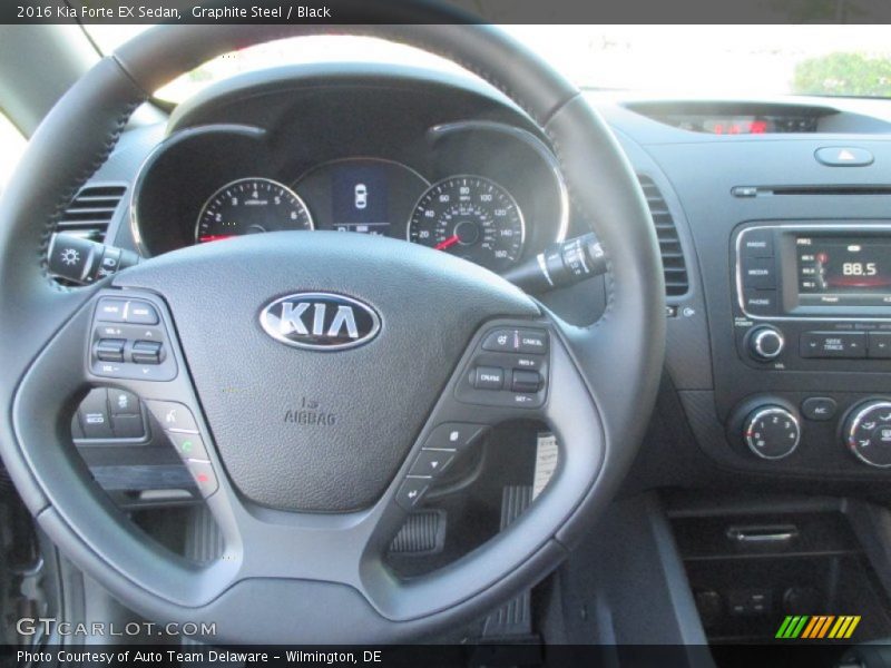 Graphite Steel / Black 2016 Kia Forte EX Sedan