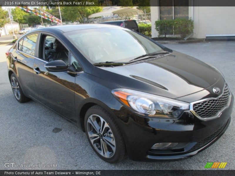 Aurora Black Pearl / Black 2016 Kia Forte EX Sedan