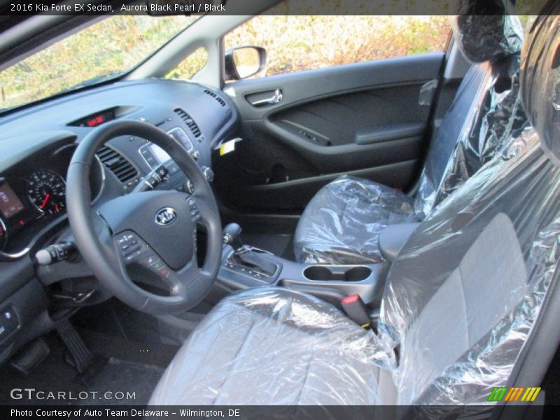 Aurora Black Pearl / Black 2016 Kia Forte EX Sedan