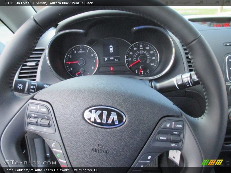 Aurora Black Pearl / Black 2016 Kia Forte EX Sedan