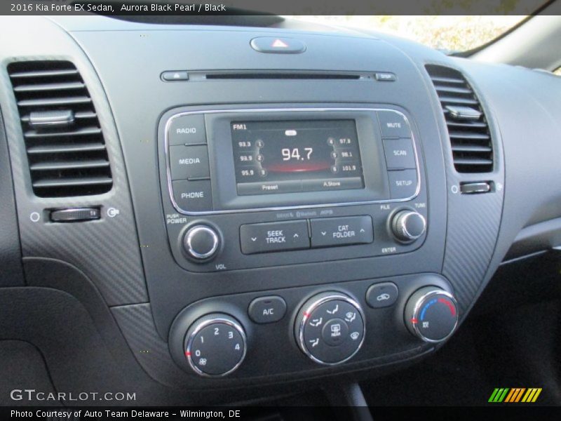 Aurora Black Pearl / Black 2016 Kia Forte EX Sedan