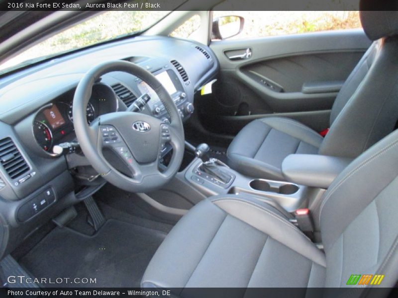 Aurora Black Pearl / Black 2016 Kia Forte EX Sedan
