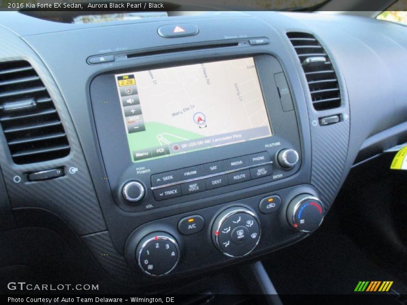 Aurora Black Pearl / Black 2016 Kia Forte EX Sedan