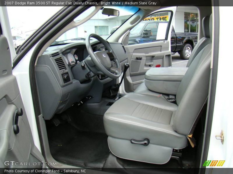 Bright White / Medium Slate Gray 2007 Dodge Ram 3500 ST Regular Cab Dually Chassis