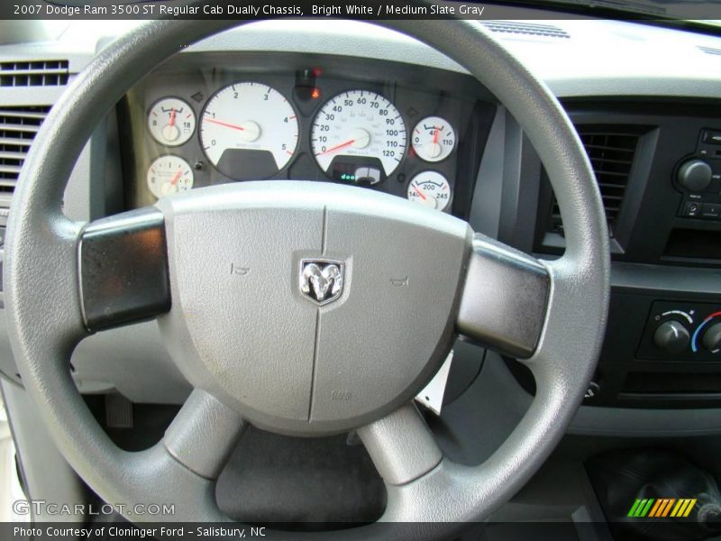 Bright White / Medium Slate Gray 2007 Dodge Ram 3500 ST Regular Cab Dually Chassis