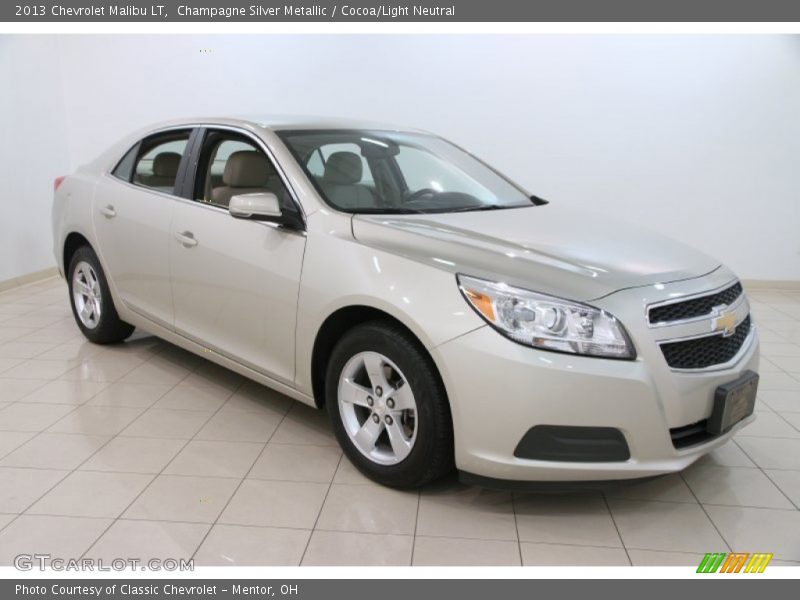 Champagne Silver Metallic / Cocoa/Light Neutral 2013 Chevrolet Malibu LT