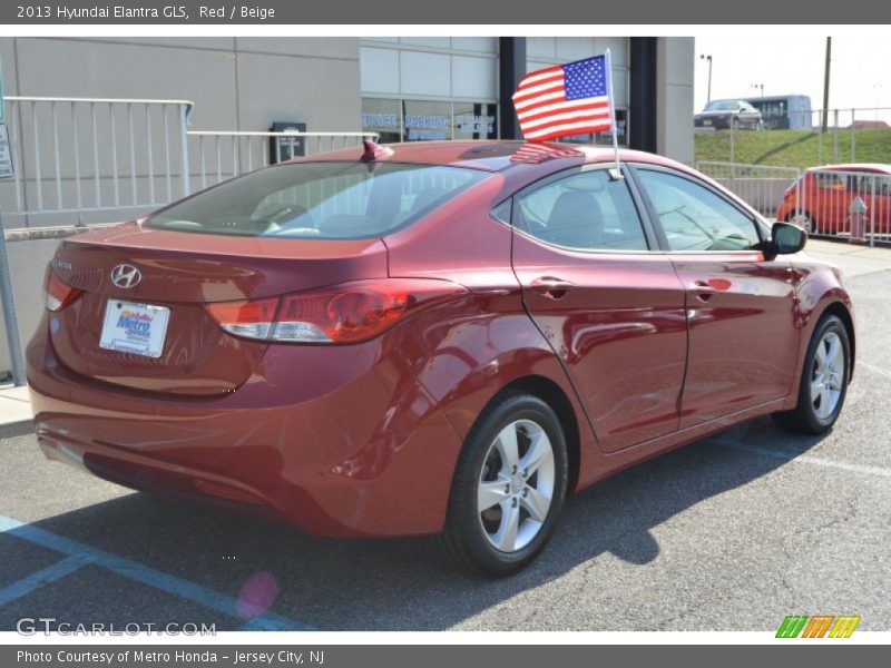 Red / Beige 2013 Hyundai Elantra GLS