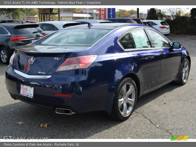 Fathom Blue Pearl / Graystone 2013 Acura TL SH-AWD Technology