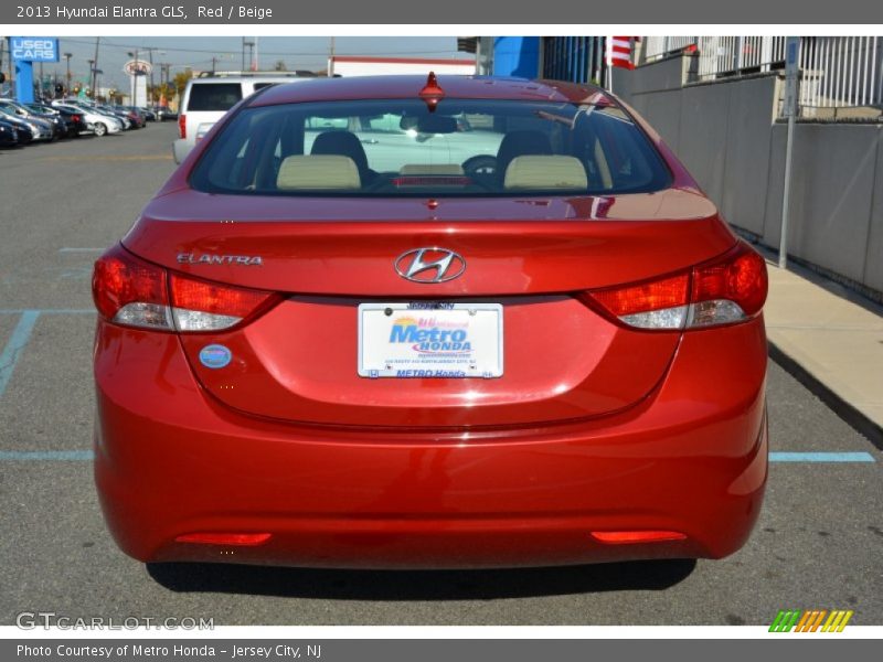 Red / Beige 2013 Hyundai Elantra GLS