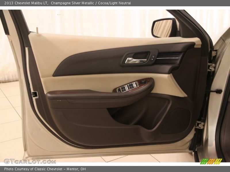 Champagne Silver Metallic / Cocoa/Light Neutral 2013 Chevrolet Malibu LT