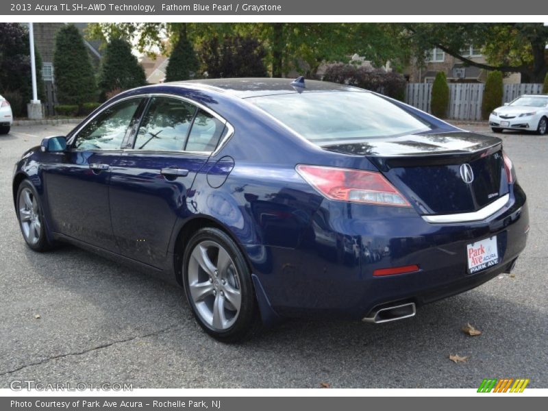 Fathom Blue Pearl / Graystone 2013 Acura TL SH-AWD Technology