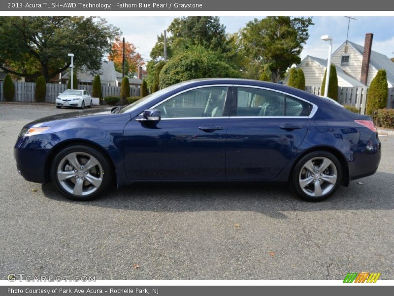 Fathom Blue Pearl / Graystone 2013 Acura TL SH-AWD Technology