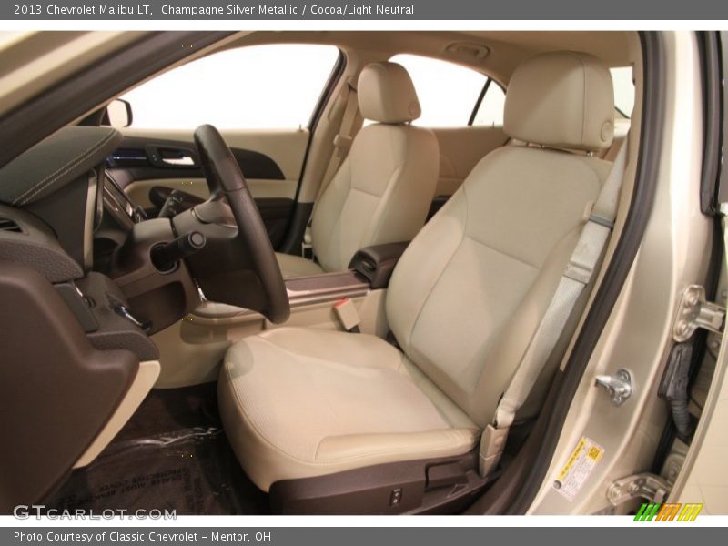 Champagne Silver Metallic / Cocoa/Light Neutral 2013 Chevrolet Malibu LT