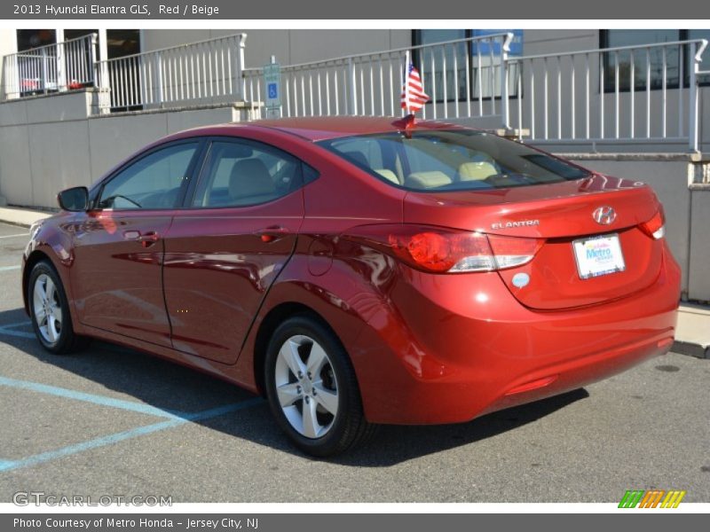 Red / Beige 2013 Hyundai Elantra GLS
