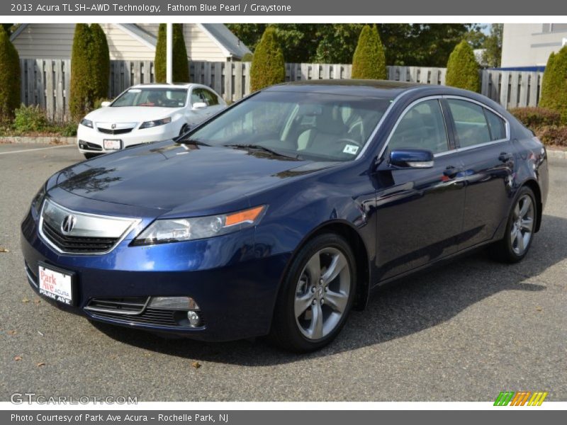 Fathom Blue Pearl / Graystone 2013 Acura TL SH-AWD Technology