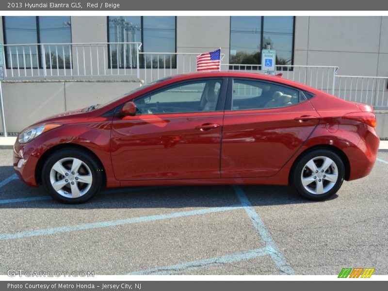 Red / Beige 2013 Hyundai Elantra GLS