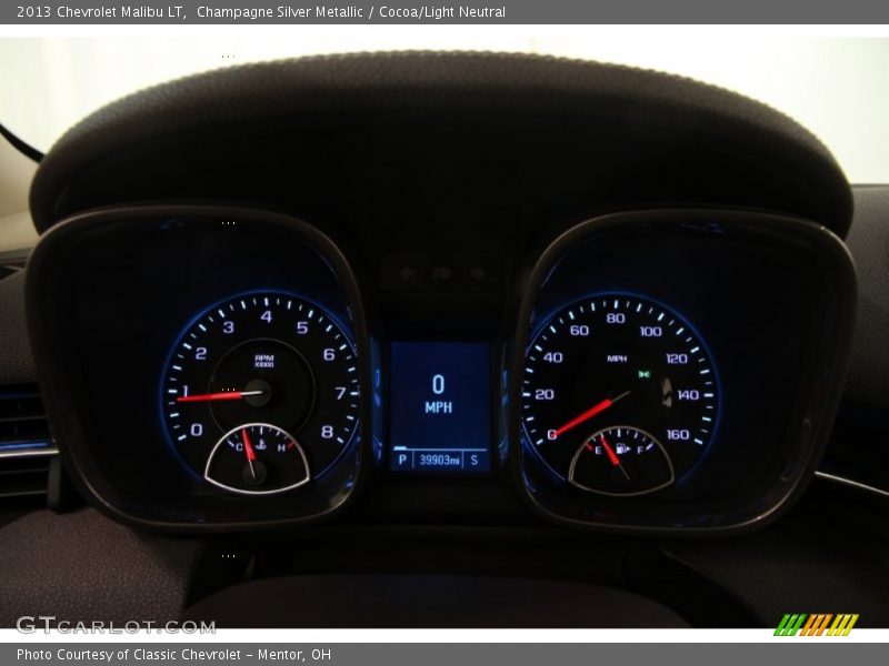 Champagne Silver Metallic / Cocoa/Light Neutral 2013 Chevrolet Malibu LT