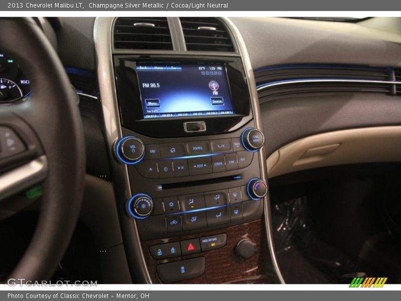 Champagne Silver Metallic / Cocoa/Light Neutral 2013 Chevrolet Malibu LT