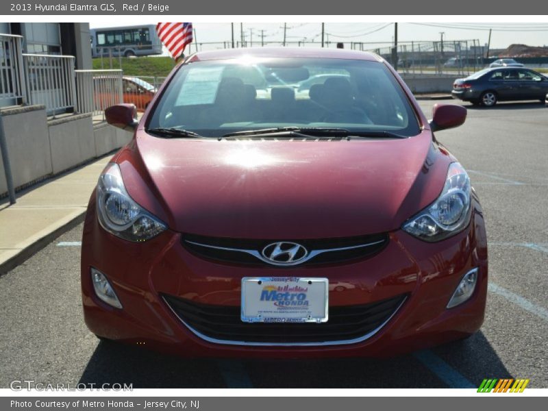 Red / Beige 2013 Hyundai Elantra GLS