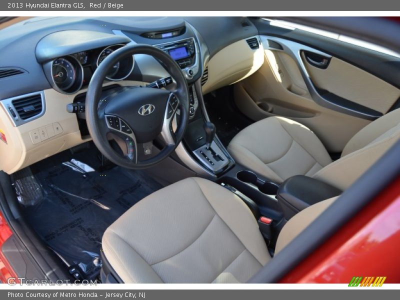 Red / Beige 2013 Hyundai Elantra GLS