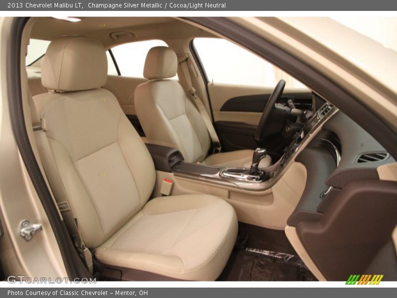 Champagne Silver Metallic / Cocoa/Light Neutral 2013 Chevrolet Malibu LT