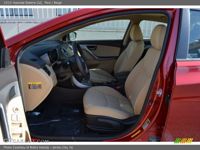 Red / Beige 2013 Hyundai Elantra GLS
