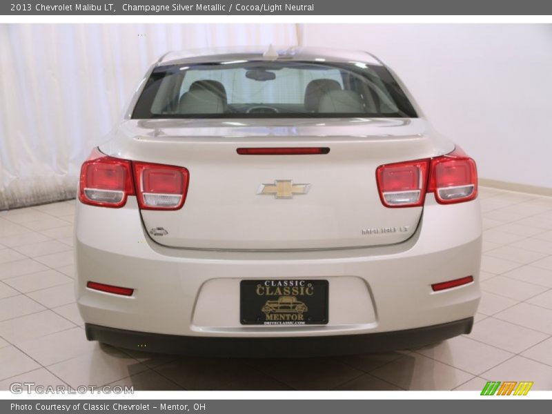 Champagne Silver Metallic / Cocoa/Light Neutral 2013 Chevrolet Malibu LT