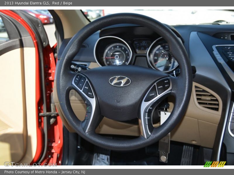 Red / Beige 2013 Hyundai Elantra GLS