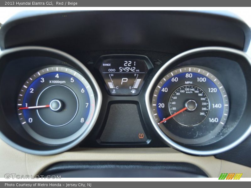Red / Beige 2013 Hyundai Elantra GLS