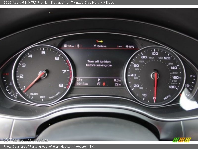 Tornado Grey Metallic / Black 2016 Audi A6 3.0 TFSI Premium Plus quattro