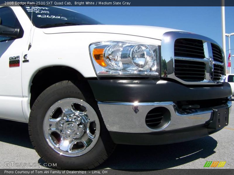 Bright White / Medium Slate Gray 2008 Dodge Ram 2500 SXT Quad Cab