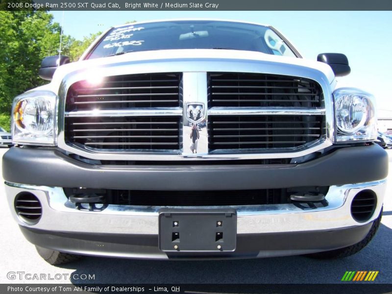 Bright White / Medium Slate Gray 2008 Dodge Ram 2500 SXT Quad Cab