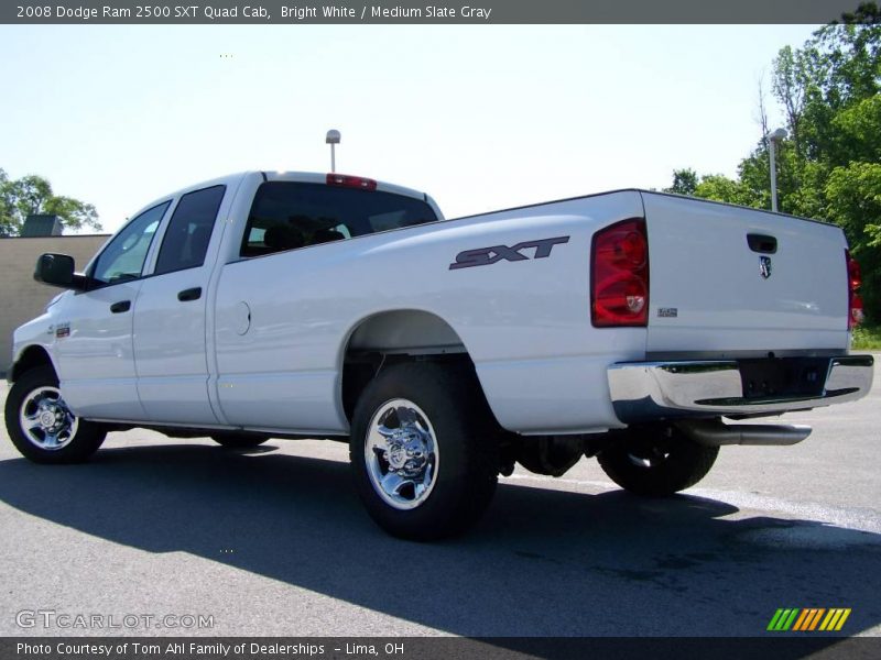 Bright White / Medium Slate Gray 2008 Dodge Ram 2500 SXT Quad Cab