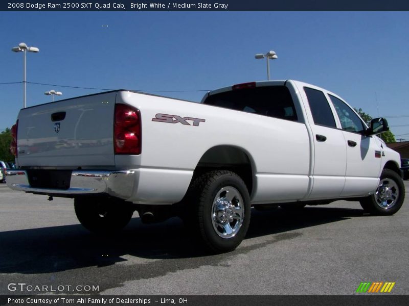 Bright White / Medium Slate Gray 2008 Dodge Ram 2500 SXT Quad Cab