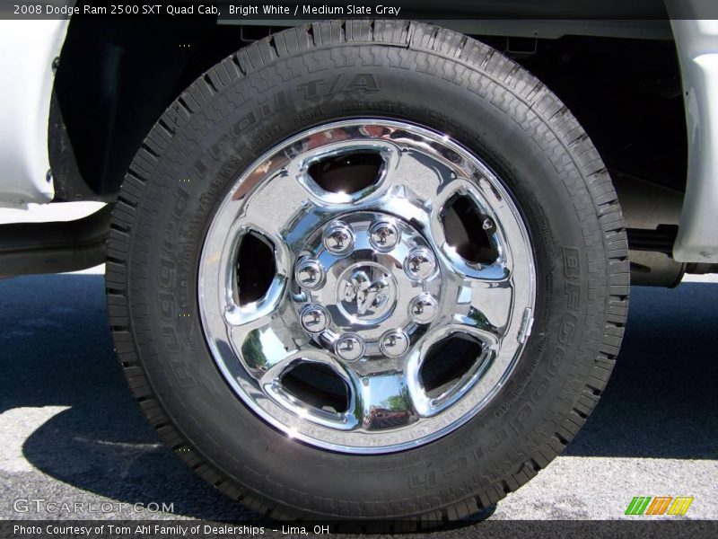 Bright White / Medium Slate Gray 2008 Dodge Ram 2500 SXT Quad Cab
