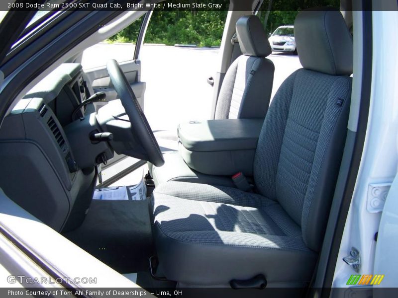 Bright White / Medium Slate Gray 2008 Dodge Ram 2500 SXT Quad Cab