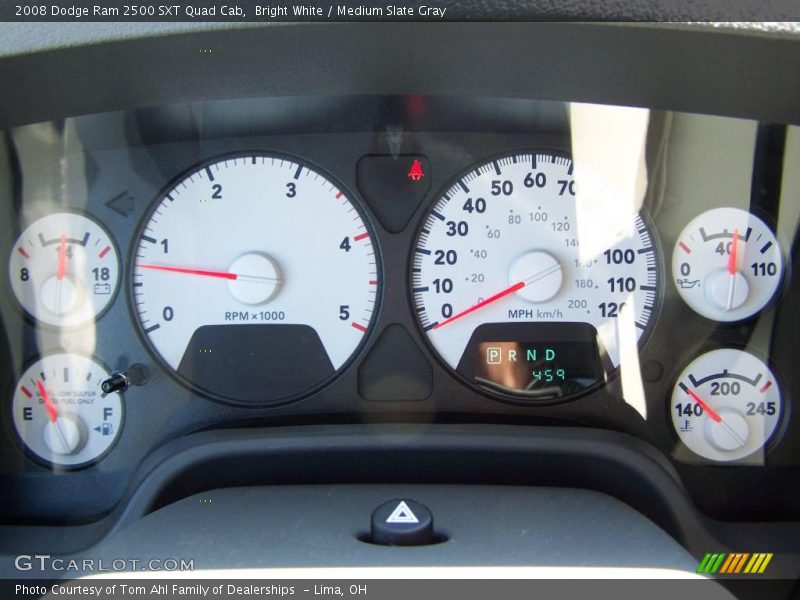 Bright White / Medium Slate Gray 2008 Dodge Ram 2500 SXT Quad Cab