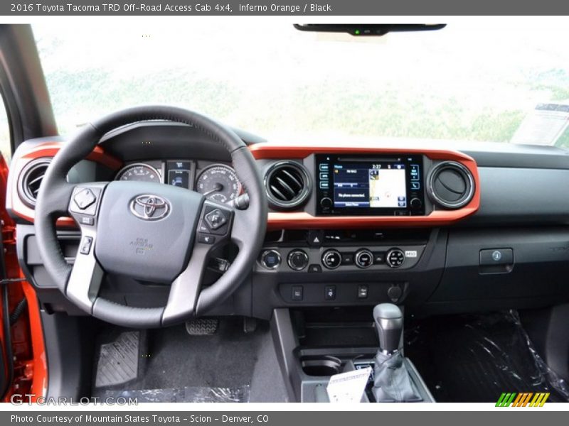 Inferno Orange / Black 2016 Toyota Tacoma TRD Off-Road Access Cab 4x4
