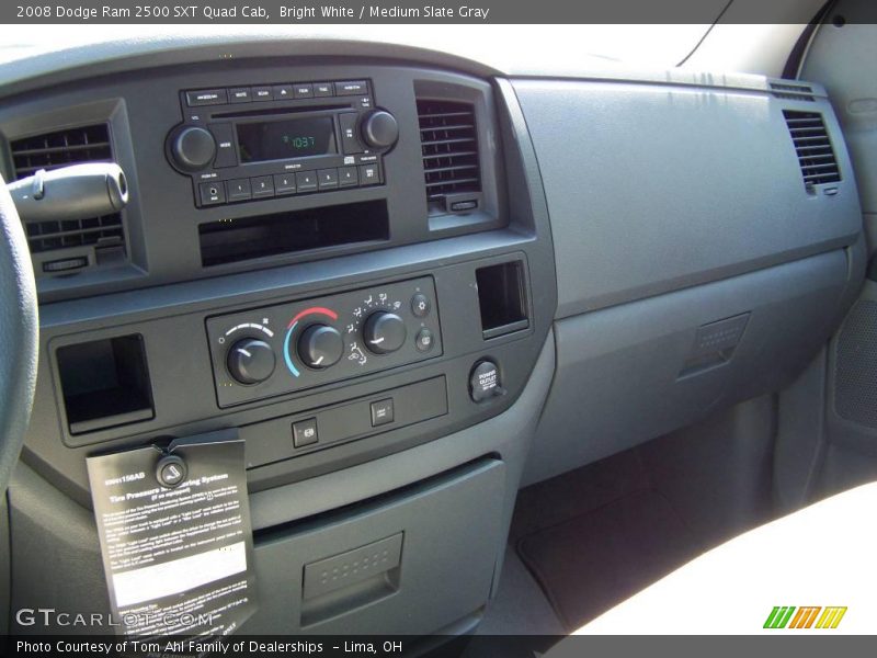 Bright White / Medium Slate Gray 2008 Dodge Ram 2500 SXT Quad Cab