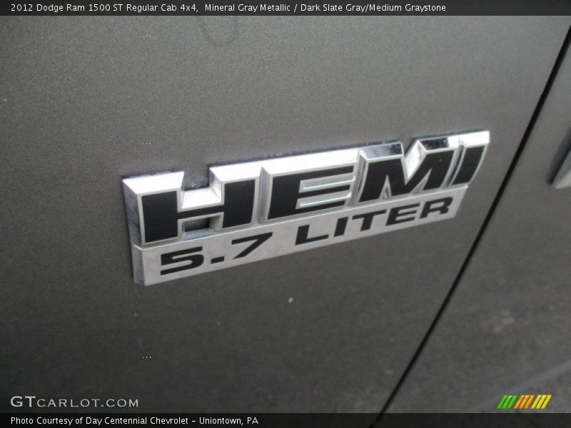 Mineral Gray Metallic / Dark Slate Gray/Medium Graystone 2012 Dodge Ram 1500 ST Regular Cab 4x4