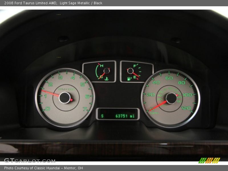 Light Sage Metallic / Black 2008 Ford Taurus Limited AWD