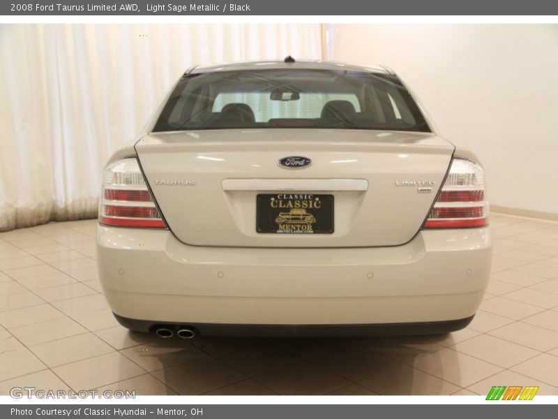 Light Sage Metallic / Black 2008 Ford Taurus Limited AWD